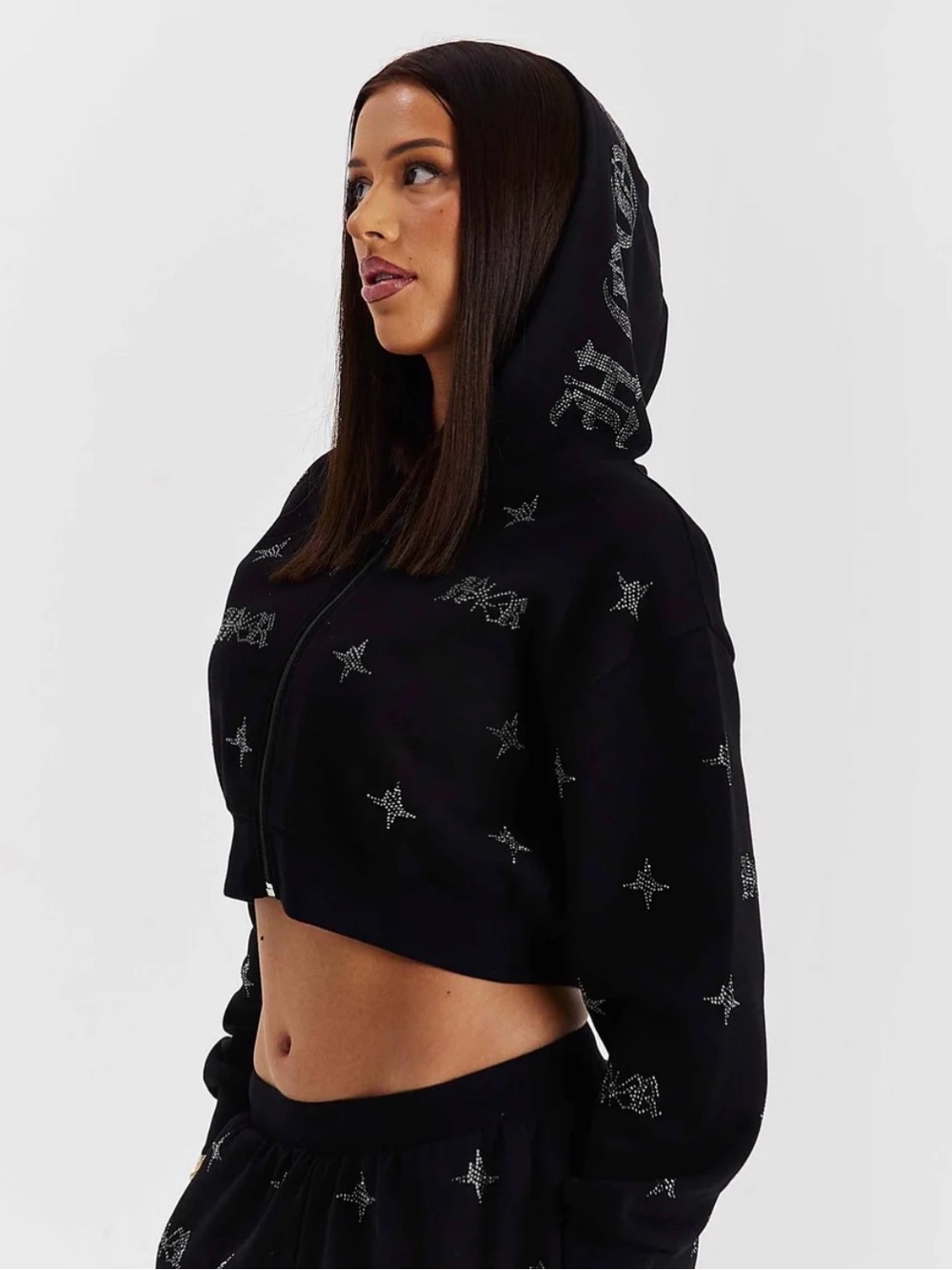 HOODRICH RAZOR CROPPED ZIP HOODIE